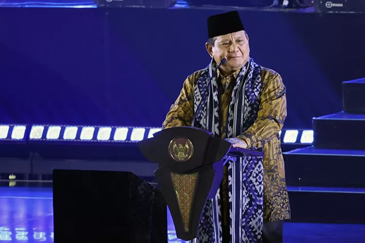 Presiden RI Prabowo Subianto saat memberikan sambutan pada  Perayaan Natal Nasional 2024. (Dok Tim Prabowo)