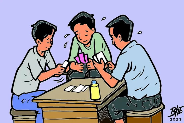 Ilustrasi Cerita hidayah kepala rumah tangga yang abai 1, senang bermain judi sampai melupakan tugas di kantor (Sibhe)