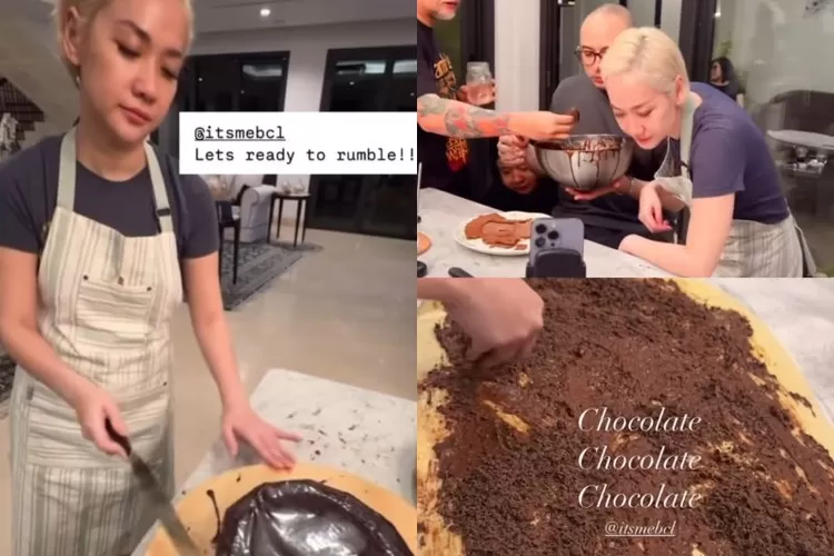 Kolase foto suasana dapur Bunga Citra Lestari menjelang Lebaran 2025 yang ia bagikan di Instagram.  (Instagram/@Itsmebcl)