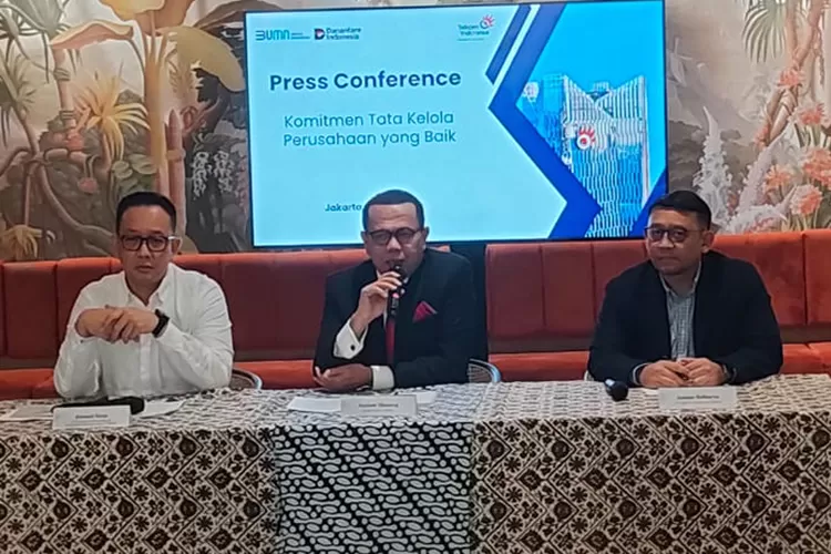 Konferensi pers PT Telkom Indonesia terkait dukungan terhadap Kejati DKI untuk melawan tindak korupsi.  (Dok PT Telkom)