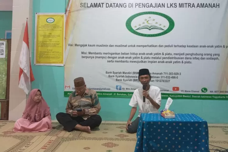 LKS Mitra Amanah meluncurkan acara rutinan selapanan yang diikuti oleh anak-anak yatim piatu, wali asuh serta pengurus di Gedung LKS Mitra Amanah Suruhan Timbulharjo Sewon Bantul, Minggu (22/6).  (Foto: Dok. Istimewa)