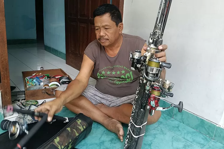 Pemilik hobi mancing meyakini dengan rutin mancing ikan bisa mendapatkan manfaat kesehatan.  (Sulistyanto  )
