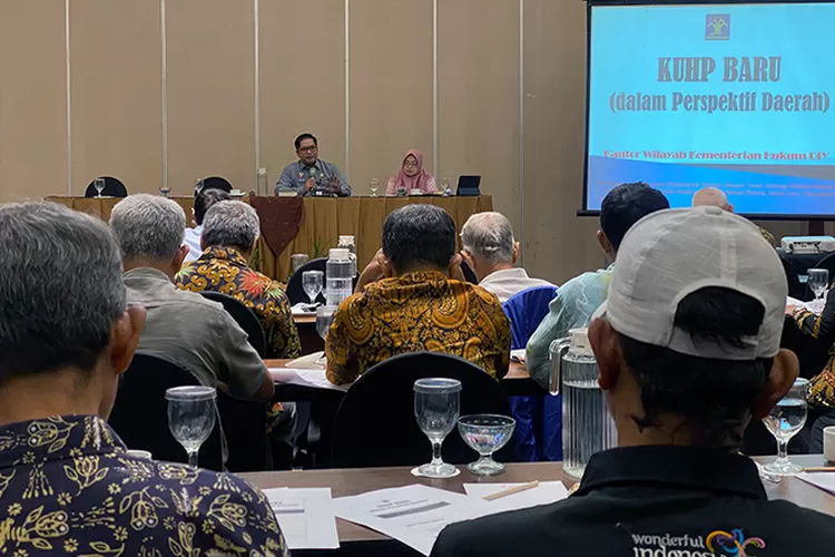 Kegiatan penyuluhan KUHP baru yang digelar Kemenkum DIY.  (Dok Kemenkum DIY)