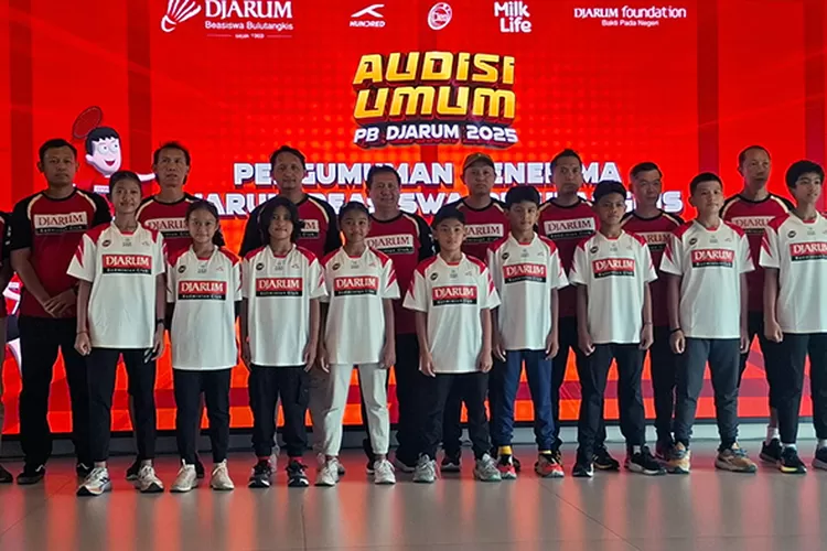 Tiga dari sembilan atlet peserta Audisi Umum Bulutangkis 2025 yang berhasil lolos bergabung PB Djarum, berasal dari klub IBC Yogyakarta dan PB Champion Klaten.   (Muhammad Thoriq)
