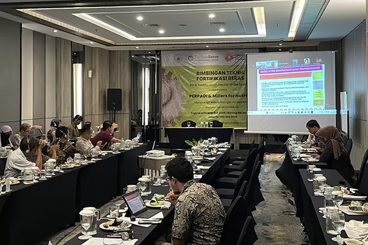 Bimbingan teknis fortifikasi beras di Yogya, Kamis (30/10/2025).  (Wahyu Turi K)