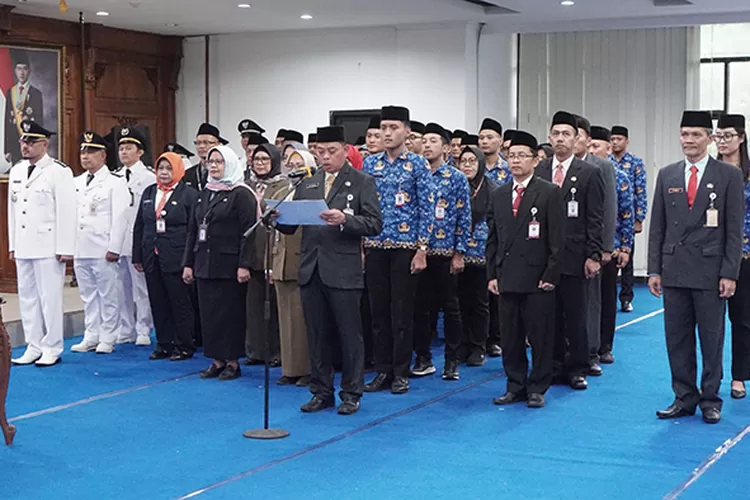 Pelantikan puluhan pejabat di Pemkot Salatiga Jateng.  (Dok Pim Salatiga )