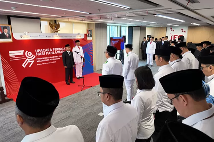 Momen upacara yang digelar Indonesia Financial Group (IFG) dalam rangka memperingati Hari Pahlawan 2025.  (Dok IFG)