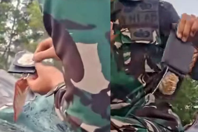 Tangkapan layar saat atribut polri ditemukan di mobil yang mengalami kecelakaan di tol Lampung dan membawa ratusan ribu narkoba.  (TikTok/CNR_24)