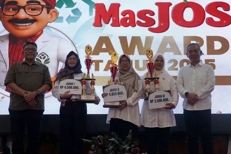 Penghargaan kepada 3 kelurahan dengan jumlah keluarga Mas JOS tertinggi dari 45 kelurahan.  (Dok. Pemkot Yogyakarta)