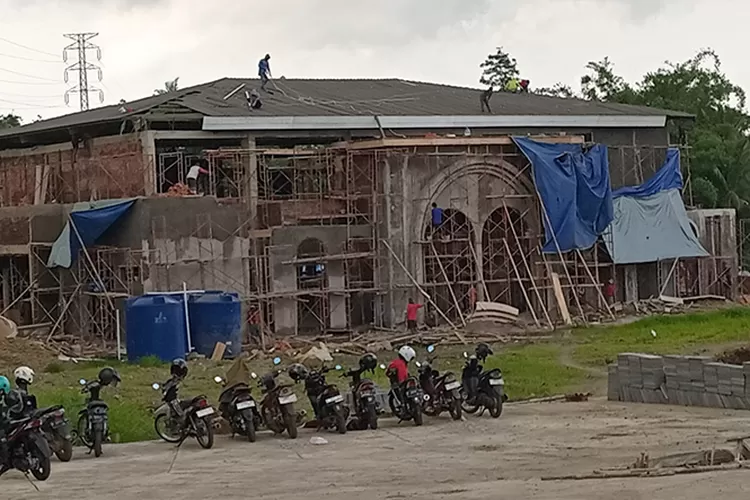 Gambar terbaru Proyek TWRS 2025 Foto diambil pada Senin (15/12/2025). Tampak Aula TWRS dikejut pengerjaannya.  (Edy Susanto HM)