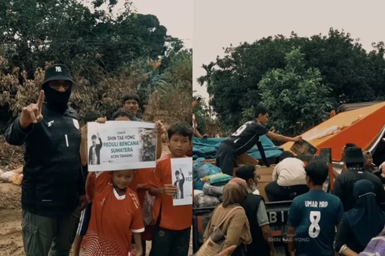 Menyoroti bantuan yang digelontorkan mantan pelatih Timnas Indonesia, Shin Tae-yong untuk para korban bencana di Sumatera.  (Instagram.com/@hantambolaindonesia)