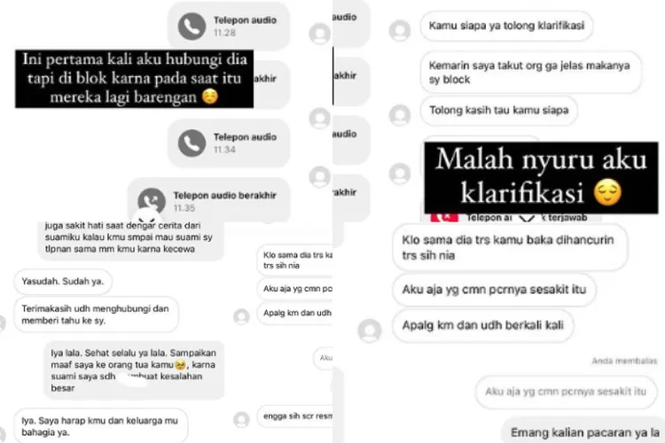 Istri Sah Sebar Chat Peringatan Pertama Kepada Dugaan Selingkuhan