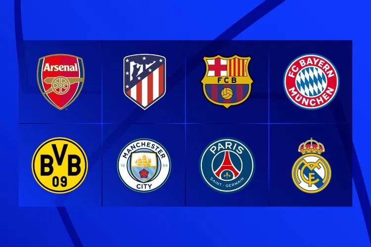tim yang lolos perempat final Liga Champions 2023/2024  (GenzDaily/dok: Instagram @championsleague)