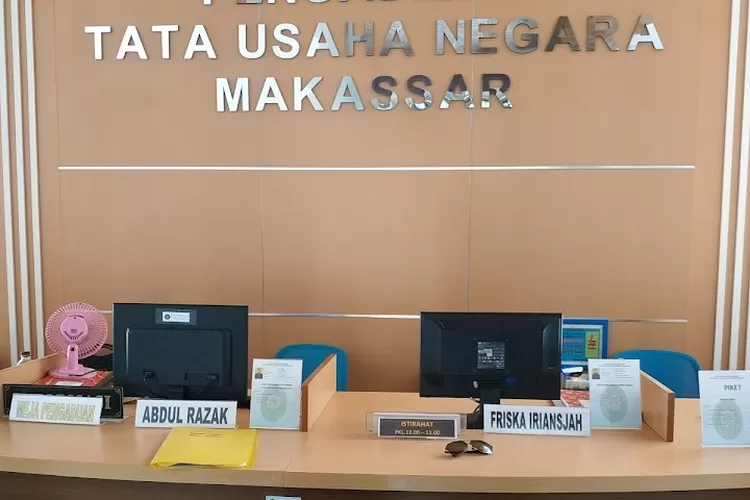 Ruangan depan PTUN Makassar. Foto: Istimewa