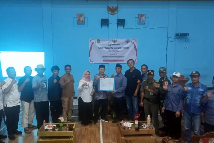 Kuswara terpilih sebagai Ketua Koperasi Desa Merah Putih Pusakamulya dalam Musdesus Kecamatan Kiarapedes, Purwakarta, Selasa (20/5/2025). (Dok. PURWAKARTA ONLINE/Enjang Sugianto)