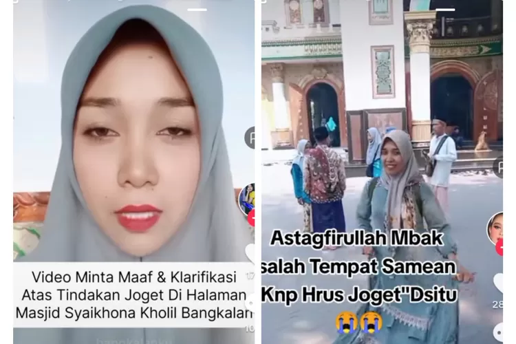 Dihujat Netizen Gegara Joget di Pelataran Masjid Syaikhona Kholil, Tiktoker  Berhijab ini Minta Maaf - Kabar Fajar