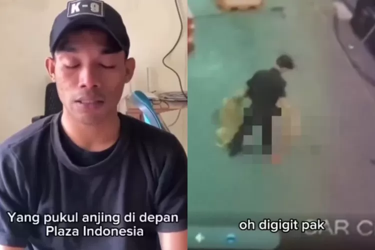 Nasarius, security Plaza Indonesia pukul anjing berikan klarifikasi usai dihakimi berbagai pihak yang tak paham kronologi.&nbsp; (Akun X /@Heraloebsss)