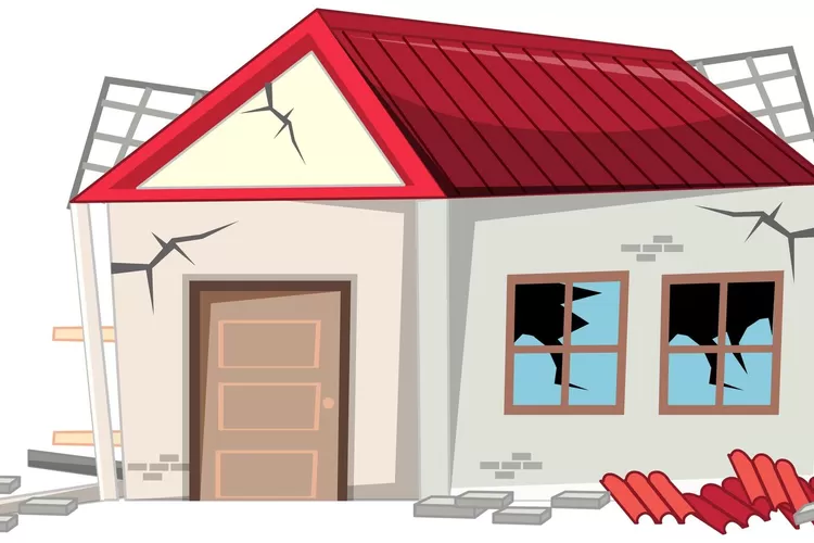 Ilustrasi dampak gempa. (Freepik @brgfx)