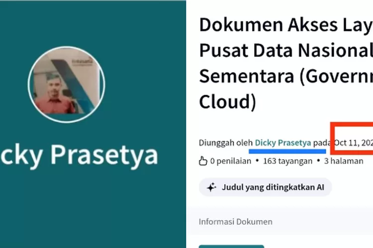 Potret Dicky Prasetya Atmaja yang diduga dalang dibalik kebocoran Pusat Data Nasional. (X/@kafiradikalis)