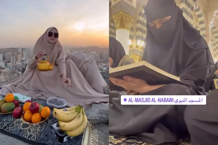 Usai Wanda Hara, SOSOK Isa Zega Pakai Hijab Dan Cadar Di Masjid Nabawi ...