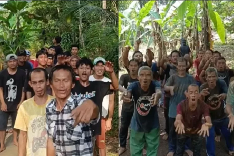 Gunawan Bersama Rekan-rekan Kampung Live Streaming yang Peragakan Joget Sadbor di TikTok (x.com/Ajeng540854)