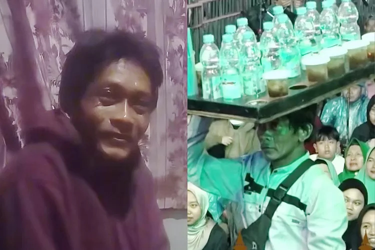 Potret Sunhaji penjual es teh mengaku sakit saat Gus Miftah ucap kata-kata tak pantas. (TikTok.com/Asepfurqan)