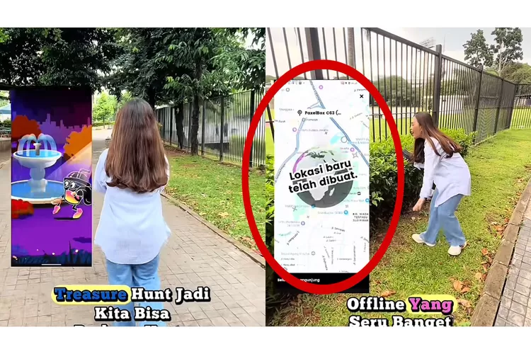 Koin Jagat viral di media sosial! Game ini bikin anak muda keliling kota mencari koin untuk ditukar hadiah uang hingga Rp 100 juta. (TikTok.com/rossyrosee3)