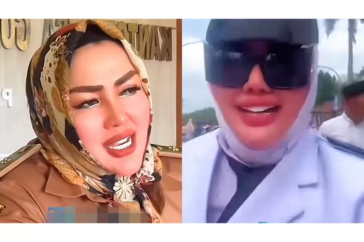 Potret Wiwin Komalasari Kepala Desa Gunung Menyan, Bogor sebut istilah Jomet, geli tenteng nasi kotak (TikTok.com/Berak4er)