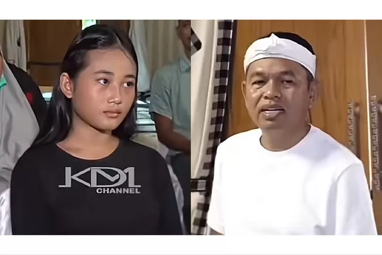 Kolase foto Dedi Mulyadi dan Aura Cinta (TikTok.com/dana_irawan)