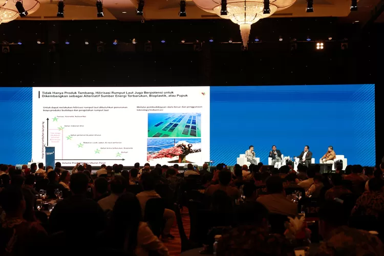 Capres nomor urut 2 Prabowo Subianto turut menyoroti anggaran stunting di Indonesia yang penggunaannya dinilai kurang efisien di acara 'Trimegah Political and Economic Outlook 2024', Jakarta, Rabu (31/1/2024).