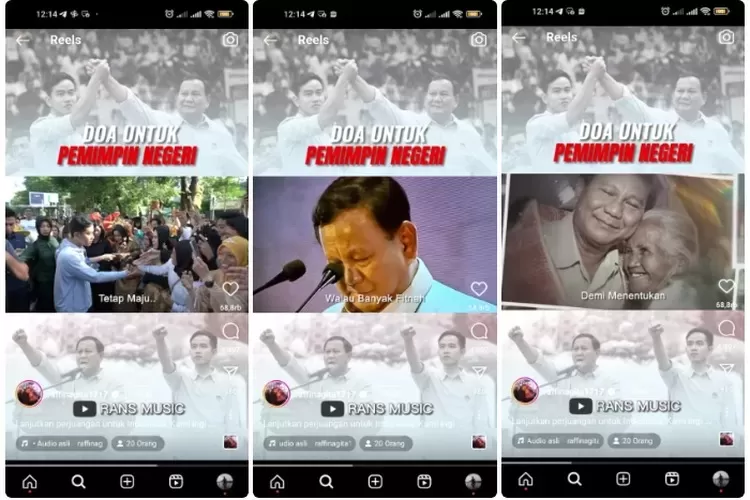 Sederet artis ternama dan influencer tersohor merilis lagu &lsquo;Doa untuk Pemimpin Negeri&rsquo; yang ditujukan spesial dan khusus untuk pasangan calon presiden nomor urut 2, PrabowoSubianto dan calon wakil presiden Gibran Rakabuming Raka.
