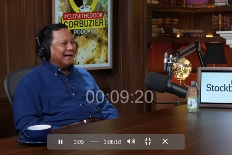 Prabowo Subianto Capres nomor 02 saat tampil di acara podcast Deddy Corbuzier.