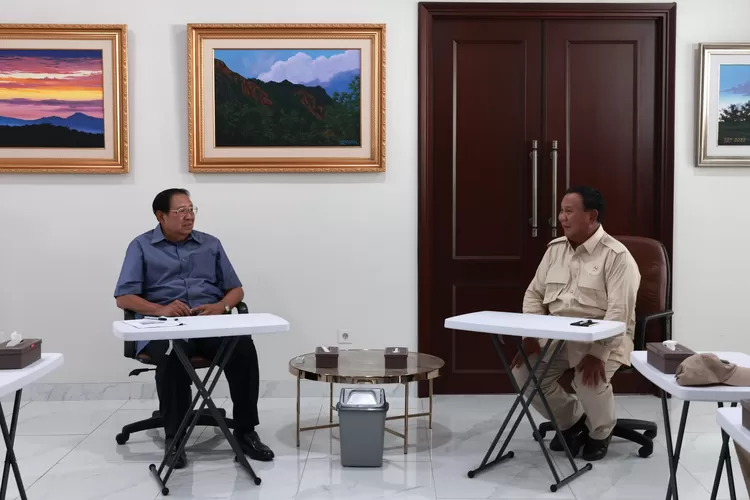 Potret uasana akrab Prabowo dan SBY usai Pilpres 2024 (TKN / HukamaNews.com)