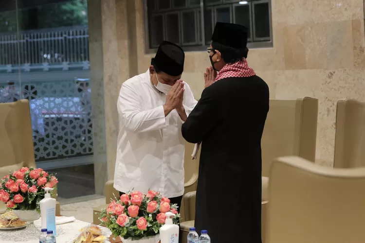 Imam Besar Masjid Istiqlal, Nasaruddin Umar, bersama Presiden terpilih Prabowo Subianto