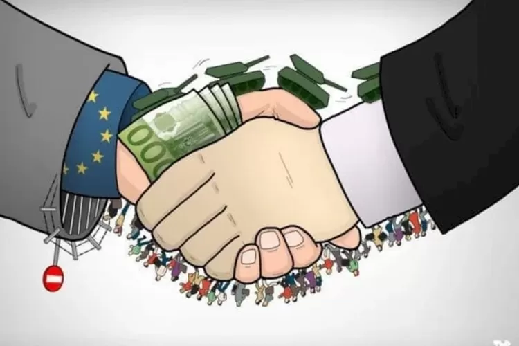 Ilustrasi Skandal elite korup dan kutukan rakyat jelata.