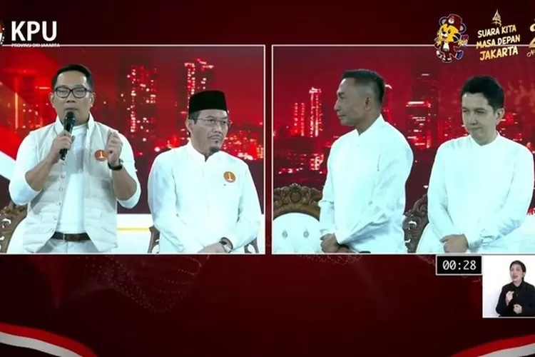 RK dan Dharma Pongrekun berdebat soal pandemi COVID-19 di Pilgub Jakarta (Youtube KPU DKI Jakarta / HukamaNews.com)