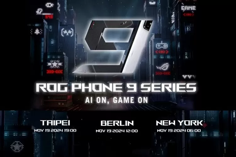 ROG Phone 9 rilis 19 November! Nikmati performa gaming maksimal dengan Snapdragon 8 Elite dan teknologi AI terbaru. Siap-siap! (Asus / HukamaNews.com)