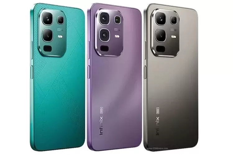 Infinix Note 50s 5G+ warna Marine Drift Blue dengan teknologi aroma. (HukamaNews.com / Jagat Review)