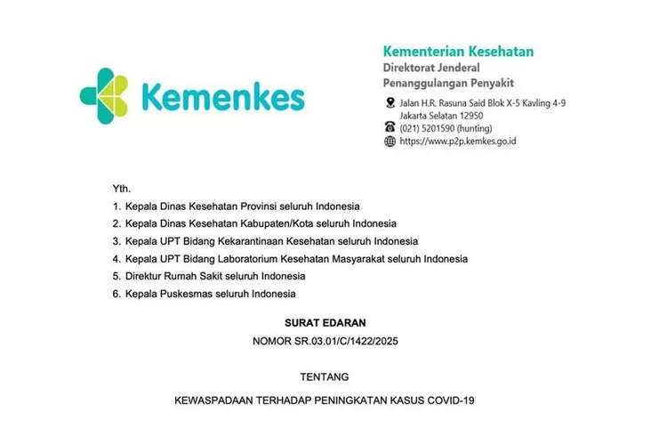 Kemenkes keluarkan edaran terbaru usai lonjakan COVID-19 di Asia (HukamaNews.com / Kemenkes)