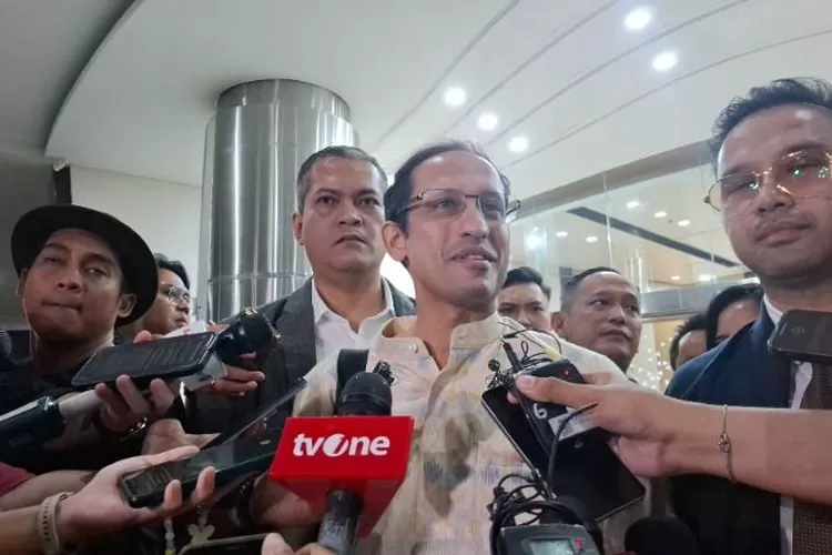 Nadiem Makarim di Gedung Merah Putih KPK, terkait penyelidikan proyek Google Cloud (HukamaNews.com / Net)