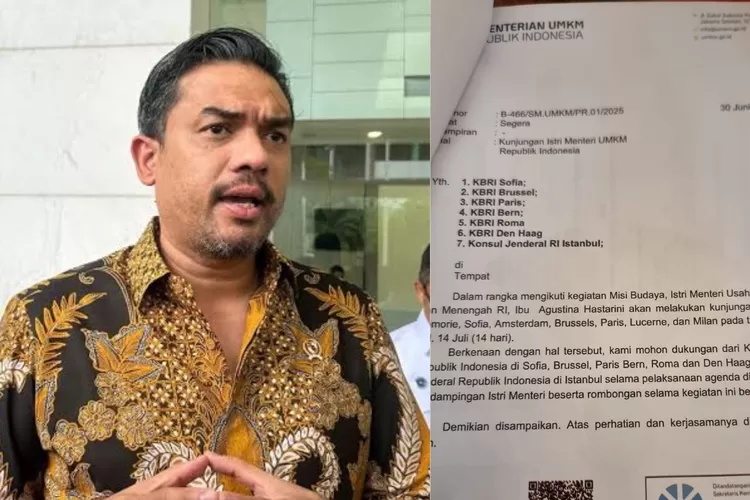 Surat permintaan pengawalan istri Menteri UMKM oleh tujuh KBRI di Eropa bikin heboh, publik pertanyakan urgensinya. (HukamaNews.com / NET)
