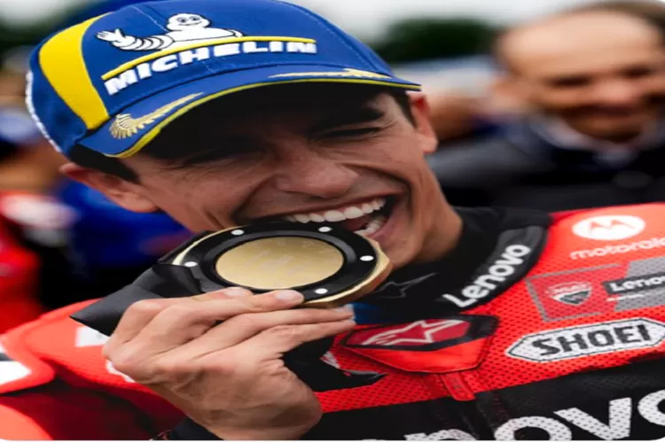 Pembalap Ducati Lenovo Team Marc Marquez meraih posisi pertama MotoGP Jerman 2025 