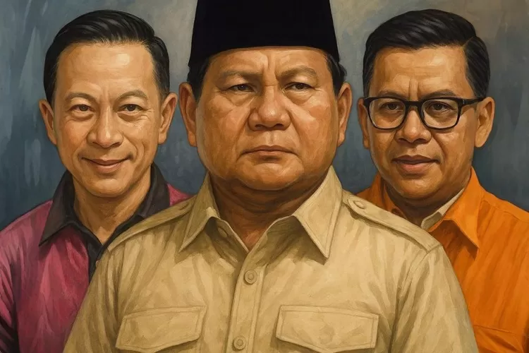 Ilustrasi. Prabowo Subianto (tengah), Tom Lembong (kiri), dan Hasto Kristyanto (Kanan). Pemberikan amnesti Hasto dan abolisi Tom Lembong oleh Presiden Prabowo mengundang kontroversi.