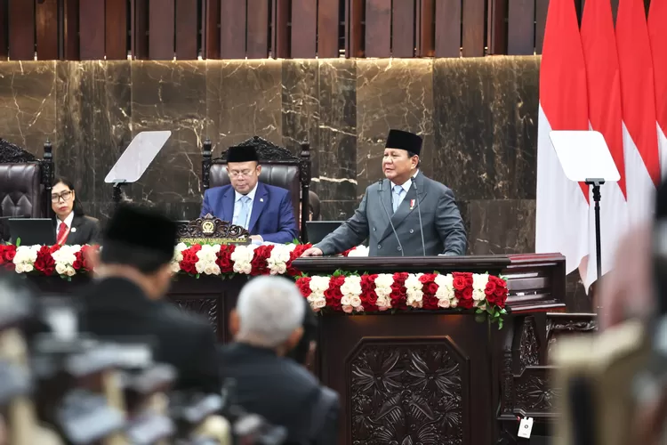Prabowo Subianto sampaikan pidato APBN 2026 di DPR (HukamaNews.com / Sekretariat Kabinet)