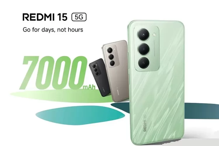 Tampilan Xiaomi Redmi 15R dengan layar 6,9 inci dan baterai 7000 mAh. (HukamaNews.com / Mi.com)