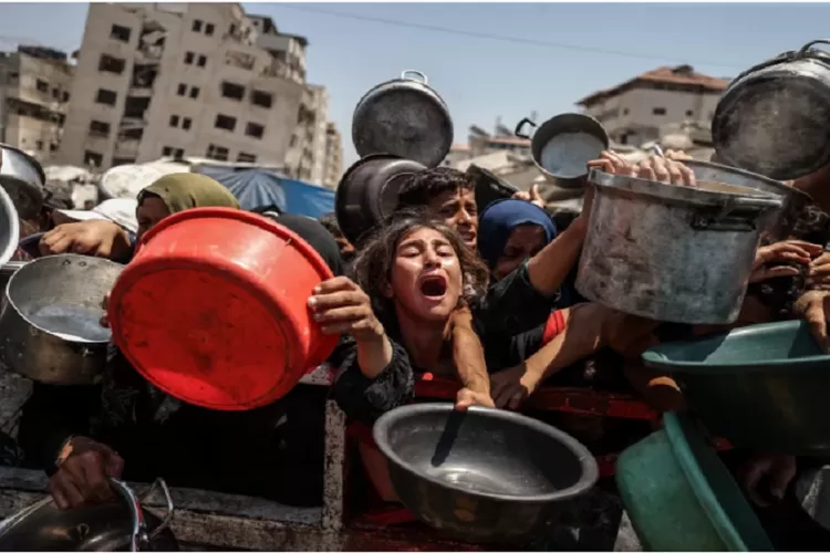 Bencana kelaparan di Gaza Palestina makin menjadi sorotan global (Ist)