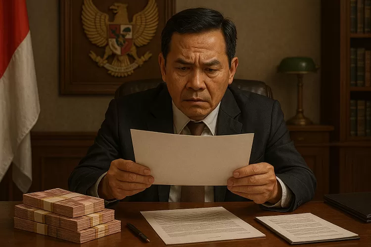 Ilustrasi anggota DPR dengan gaji dan tunjangan besar. (HukamaNews.com)