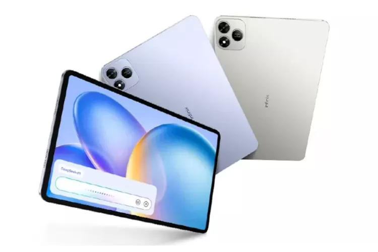 Tablet Infinix Xpad 20 Pro dengan layar 12 inci dan desain tipis elegan. (HukamaNews.com / Infinix)