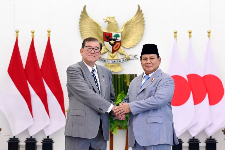 PM Jepang Shigeru Ishiba bersama Presiden Prabowo saat kunjungan kenegaraan di Bogor (HukamaNews.com / setneg.go.id)