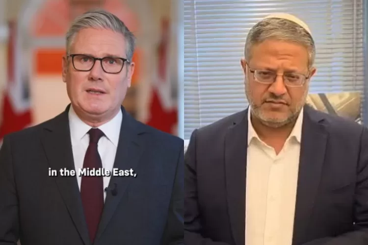 Perdana Menteri Inggris, Keir Starmer (kiri) akui Palestina merdeka di tengah Menteri Keamanan Israel, Ben Gvir (kanan) desak pencaplokan Tepi Barat. 
